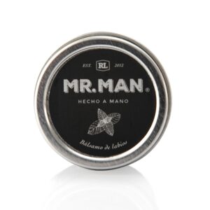 Bálsamo para labios Mr. Man en envase metálico, 30 g