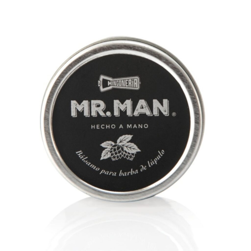 Bálsamo para barba La Chingonería Mr. Man en lata metálica, 60 g