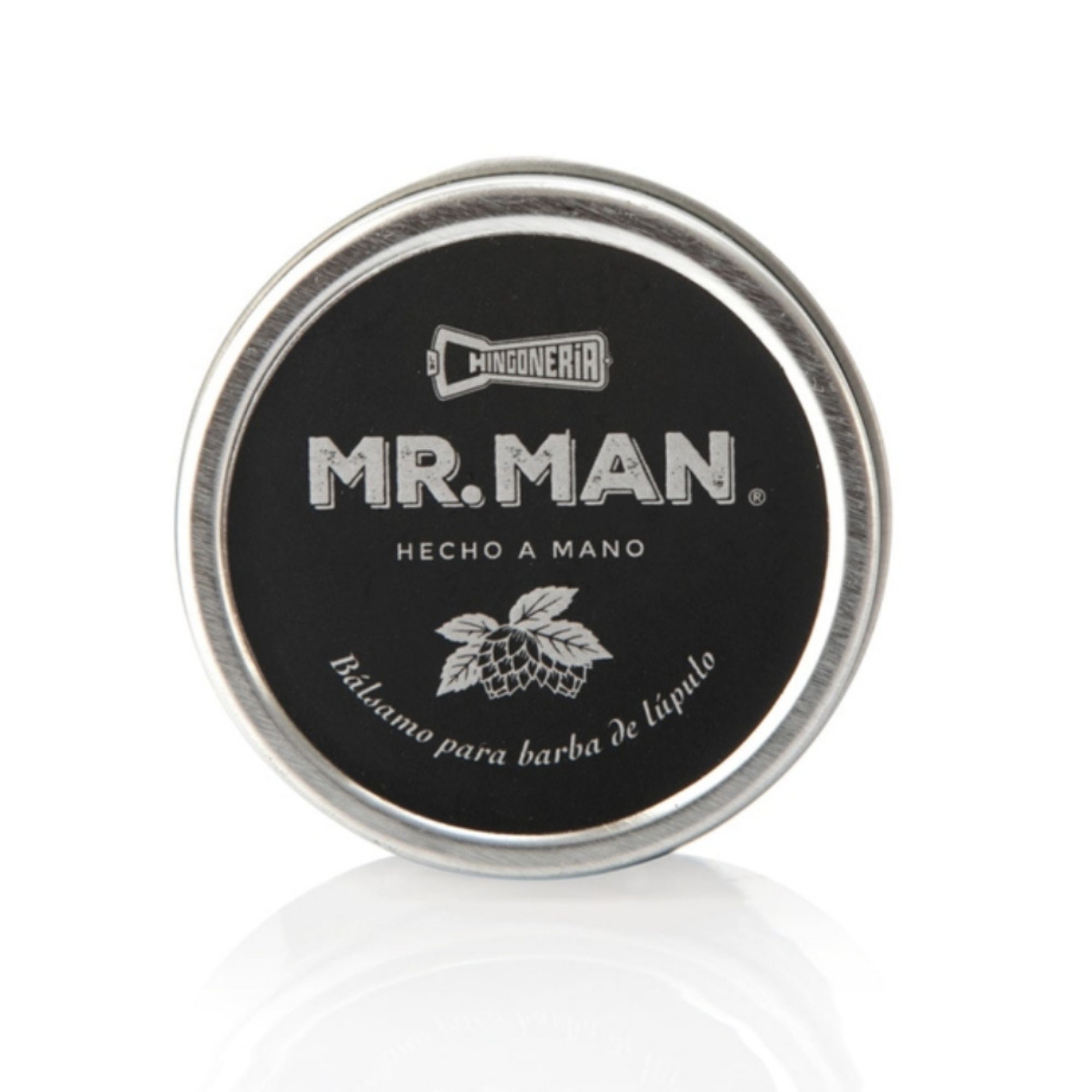 Bálsamo para barba La Chingonería Mr. Man en lata metálica, 60 g