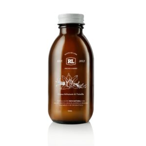 Crema hidratante de vainilla Rayito de Luna en envase de vidrio ámbar, 120 ml