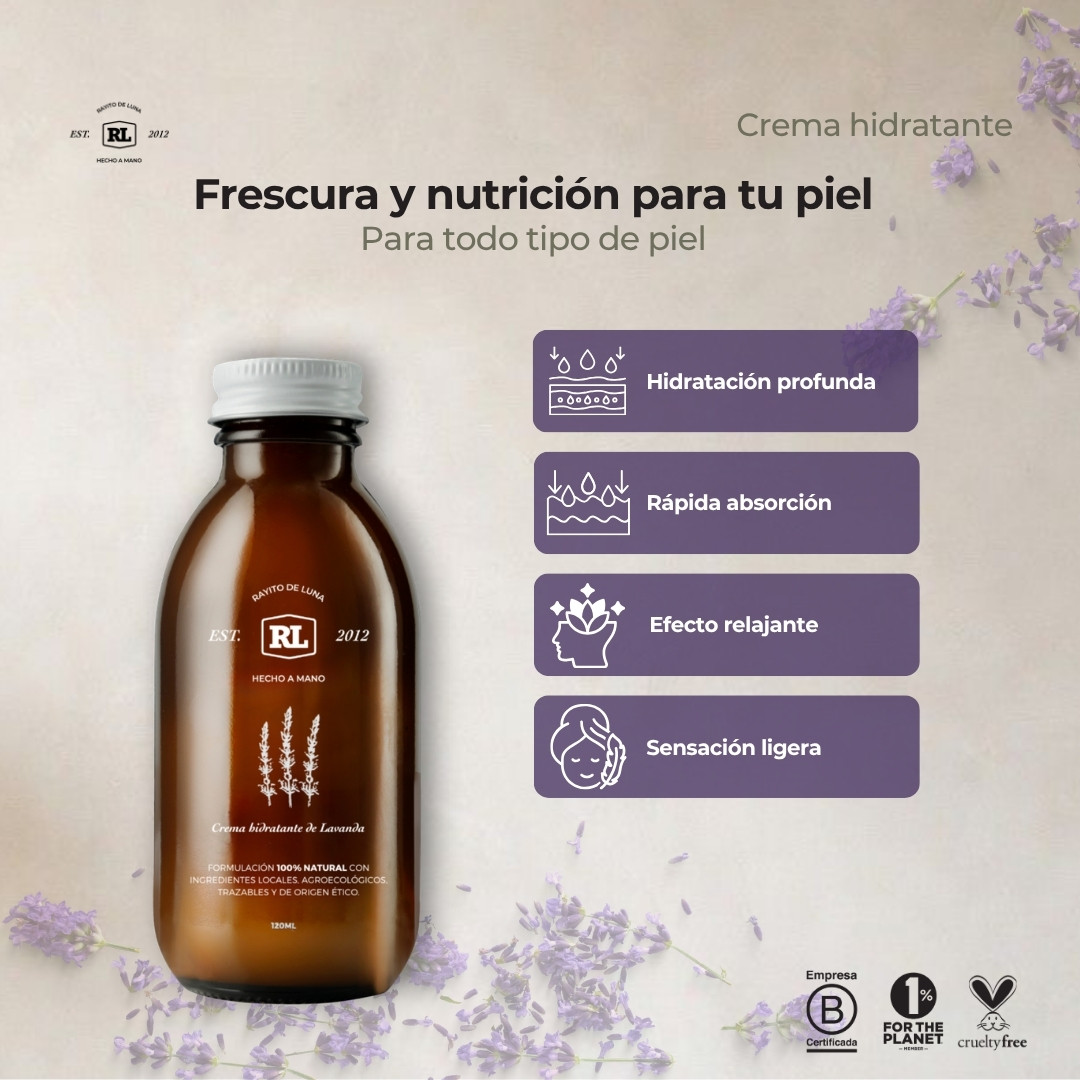 CREMA HIDRATANTE DE LAVANDA 120ML - Image 2
