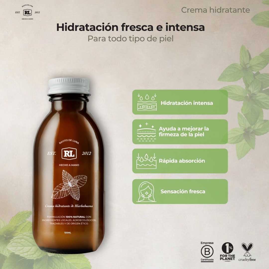 CREMA HIDRATANTE DE HIERBABUENA 120ML - Image 2
