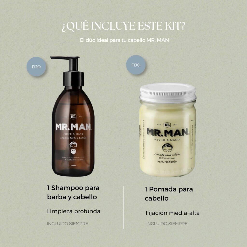Kit shampo Mr. Man y Pomada para cabello Mr. Man